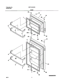 03 - Door parts for White Westinghouse Refrigerator WRT15A0AW0 from AppliancePartsPros.com