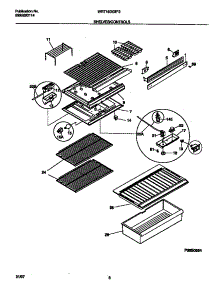 04 - Shelves / Controls parts for Frigidaire Refrigerator WRT16DGEW2 from AppliancePartsPros.com