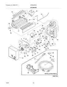 19 - Ice Maker parts for White Westinghouse Refrigerator WRS23MW3AWG from AppliancePartsPros.com