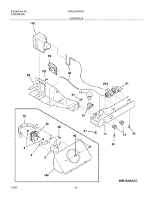 11 - Controls parts for White Westinghouse Refrigerator WRS23MW3AW8 from AppliancePartsPros.com
