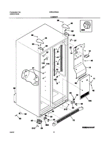 07 - Cabinet parts for White Westinghouse Refrigerator WRS23W0AW4 from AppliancePartsPros.com
