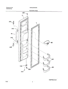 03 - Freezer Door parts for White Westinghouse Refrigerator WRS23W0AW8 from AppliancePartsPros.com