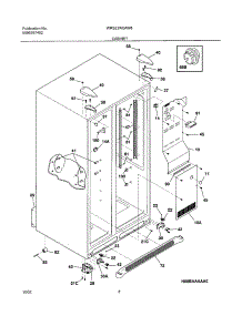 07 - Cabinet parts for White Westinghouse Refrigerator WRS23W0AW8 from AppliancePartsPros.com