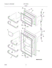 03 - Door parts for White Westinghouse Refrigerator WRT15MG5CS7 from AppliancePartsPros.com