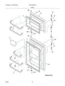 03 - Door parts for White Westinghouse Refrigerator WRT15MG5CS4 from AppliancePartsPros.com