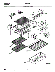 04 - Shelves / Controls parts for Frigidaire Refrigerator WRT16DGEY0 from AppliancePartsPros.com