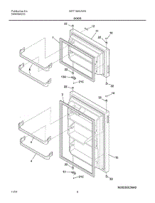 03 - Door parts for White Westinghouse Refrigerator WRT18A0AW8 from AppliancePartsPros.com