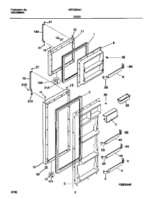 02 - Door parts for Frigidaire Refrigerator WRT22NRCW0 from AppliancePartsPros.com
