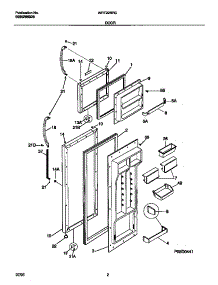 02 - Door parts for Frigidaire Refrigerator WRT22RRCW0 from AppliancePartsPros.com