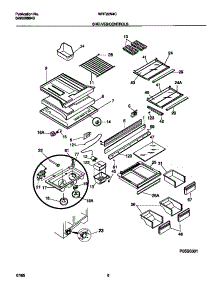 04 - Shelves / Controls parts for Frigidaire Refrigerator WRT22NRCD0 from AppliancePartsPros.com
