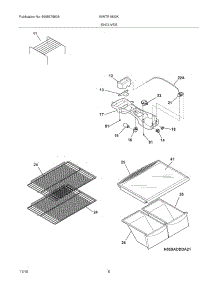 07 - Shelves parts for White Westinghouse Refrigerator WWTR1802KW4 from AppliancePartsPros.com