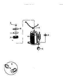 05 - Compressor parts for Frigidaire Air Conditioner AC056H7A1 from AppliancePartsPros.com