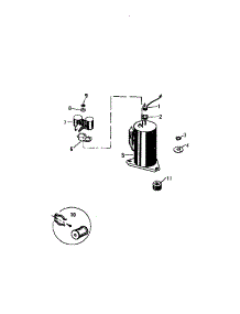 05 - Compressor parts for Frigidaire Air Conditioner AC089H1A2 from AppliancePartsPros.com