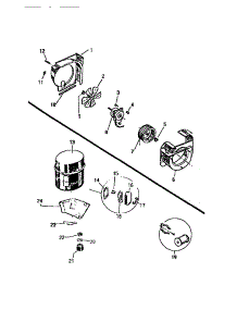 04 - Air Handling Parts, Compressor parts for Frigidaire Air Conditioner AH114J1T2 from AppliancePartsPros.com