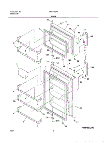 03 - Door parts for White Westinghouse Refrigerator WRT18G4AQ2 from AppliancePartsPros.com