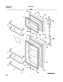 03 - Doors parts for White Westinghouse Refrigerator WRT18G4AW4 from AppliancePartsPros.com