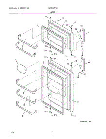 03 - Door parts for White Westinghouse Refrigerator WRT18MP5AQA from AppliancePartsPros.com