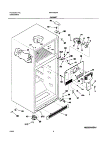 05 - Cabinet parts for White Westinghouse Refrigerator WRT18G4AW4 from AppliancePartsPros.com