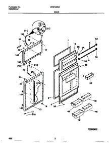 02 - Door parts for Frigidaire Refrigerator WRT18RNCD0 from AppliancePartsPros.com