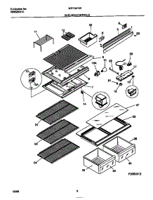 04 - Shelves / Controls parts for Frigidaire Refrigerator WRT18FGEW0 from AppliancePartsPros.com