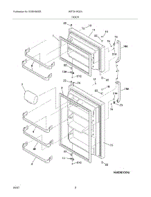 03 - Doors parts for Frigidaire Refrigerator WRT21MG3AQF from AppliancePartsPros.com