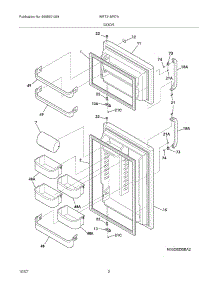 03 - Door parts for White Westinghouse Refrigerator WRT21MR7ASL from AppliancePartsPros.com