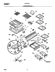 04 - Shelves / Controls parts for Frigidaire Refrigerator WRT22RRCD0 from AppliancePartsPros.com