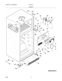 05 - Cabinet parts for White Westinghouse Refrigerator WRT8A1EW2 from AppliancePartsPros.com