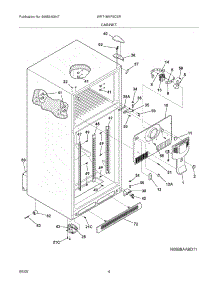05 - Cabinet parts for White Westinghouse Refrigerator WRT18MP6CSR from AppliancePartsPros.com