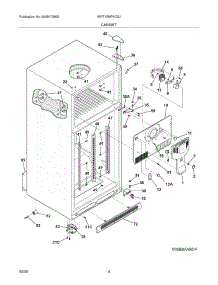 05 - Cabinet parts for White Westinghouse Refrigerator WRT18MP6CSJ from AppliancePartsPros.com