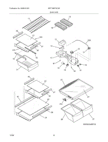 07 - Shelves parts for White Westinghouse Refrigerator WRT18MP6CSK from AppliancePartsPros.com