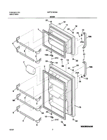 03 - Doors parts for White Westinghouse Refrigerator WRT21MG3AQ2 from AppliancePartsPros.com