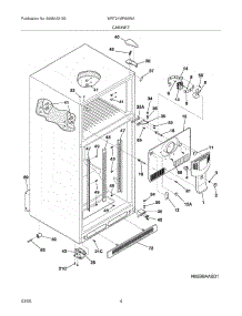 05 - Cabinet parts for White Westinghouse Refrigerator WRT21MP5AWA from AppliancePartsPros.com