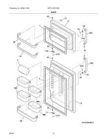 03 - Door parts for White Westinghouse Refrigerator WRT21MR7AS6 from AppliancePartsPros.com