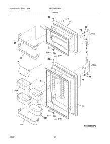 03 - Door parts for White Westinghouse Refrigerator WRT21MR7ASM from AppliancePartsPros.com