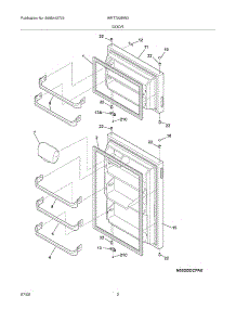 03 - Door parts for White Westinghouse Refrigerator WRT7A2EW2 from AppliancePartsPros.com