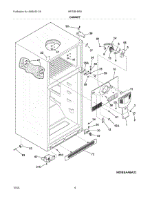 05 - Cabinet parts for White Westinghouse Refrigerator WRT5B1EW3 from AppliancePartsPros.com