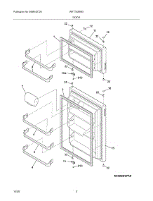 03 - Door parts for White Westinghouse Refrigerator WRT7A2EW3 from AppliancePartsPros.com