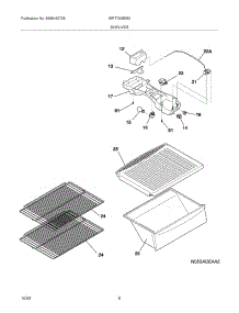07 - Shelves parts for White Westinghouse Refrigerator WRT7A2EW3 from AppliancePartsPros.com