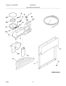 15 - Ice & Water Dispenser parts for White Westinghouse Refrigerator WWSS2601KW1 from AppliancePartsPros.com