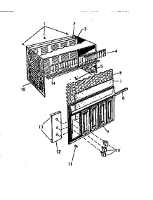 02 - Cabinet, Front, Wrapper parts for Frigidaire Air Conditioner AH064J7T1 from AppliancePartsPros.com