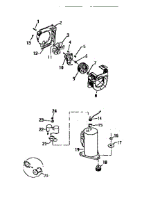 04 - Compressor & Components parts for Frigidaire Air Conditioner AH064J7T1 from AppliancePartsPros.com
