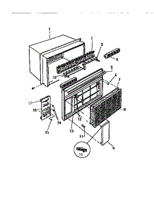 02 - Cabinet, Front, Wrapper parts for Frigidaire Air Conditioner AS189J2K1 from AppliancePartsPros.com