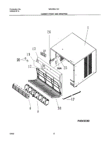 03 - Cabinet Front And Wrapper parts for White Westinghouse Air Conditioner WAC053L7A1 from AppliancePartsPros.com