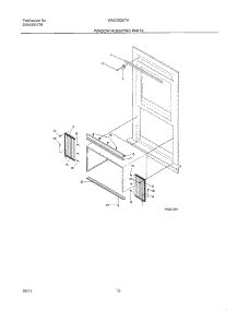 11 - Window Mounting parts for White Westinghouse Air Conditioner WAC052K7A2 from AppliancePartsPros.com