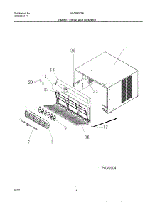 03 - Wrapper parts for White Westinghouse Air Conditioner WAC060K7A1 from AppliancePartsPros.com