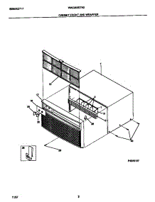 02 - Cabinet  Front  And  Wrapper parts for Frigidaire Air Conditioner WAC052G7A2 from AppliancePartsPros.com