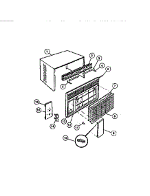 02 - Cabinet, Front, Wrapper parts for Frigidaire Air Conditioner AC057N7A1 from AppliancePartsPros.com