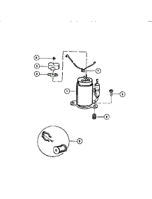 05 - Compressor parts for Frigidaire Air Conditioner AC057N7A1 from AppliancePartsPros.com