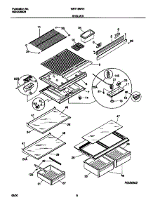 04 - Shelves parts for Frigidaire Refrigerator WRT18NRHW1 from AppliancePartsPros.com